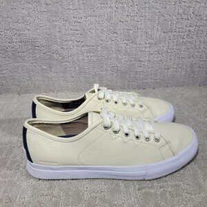 Sorel Caribou Mens Size US 9.5 Ivory Leather Low Waterproof Fashion Sneaker Shoe